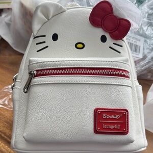 Loungefly White and Red Hello Kitty Backpack